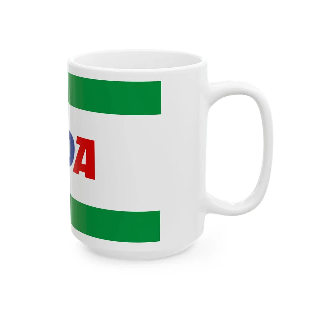 Flag of the Party of Democratic Action (Bosnia and Herzegovina) White Coffee Mug - Go Mug Yourself