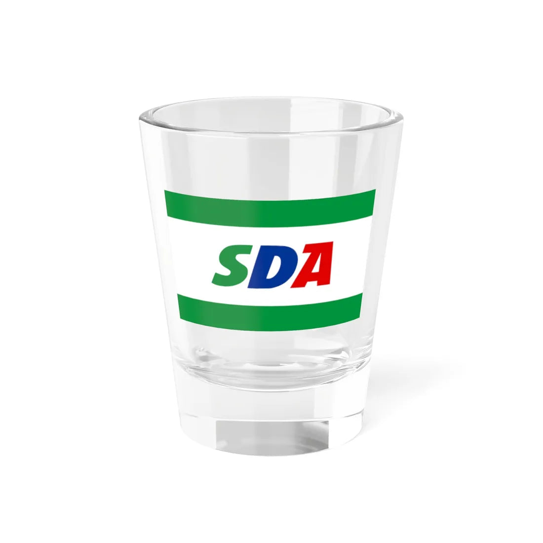 Flag of the Party of Democratic Action variant (Bosnia and Herzegovina) Shot Glass 1.5oz 1.5oz - Go Mug Yourself