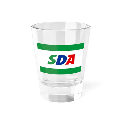 Flag of the Party of Democratic Action variant (Bosnia and Herzegovina) Shot Glass 1.5oz 1.5oz - Go Mug Yourself