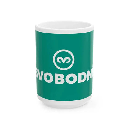 Flag of the Party of Free Citizens (Czech Republic) White Coffee Mug 15oz - Go Mug Yourself