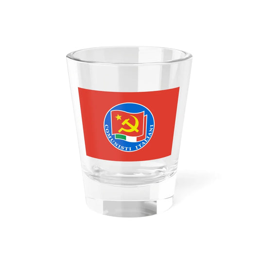 Flag of the Party of Italian Communists (Italy) Shot Glass 1.5oz 1.5oz - Go Mug Yourself