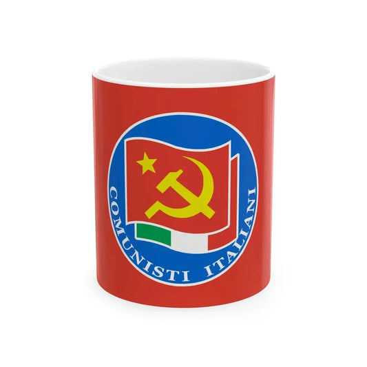 Flag of the Party of Italian Communists (Italy) White Coffee Mug 11oz - Go Mug Yourself