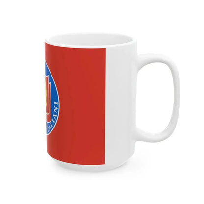 Flag of the Party of Italian Communists (Italy) White Coffee Mug - Go Mug Yourself
