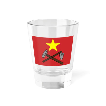 Flag of the Party of the Peoples Revolution (Congo) Shot Glass 1.5oz 1.5oz - Go Mug Yourself