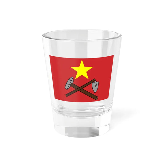 Flag of the Party of the Peoples Revolution (Congo) Shot Glass 1.5oz 1.5oz - Go Mug Yourself