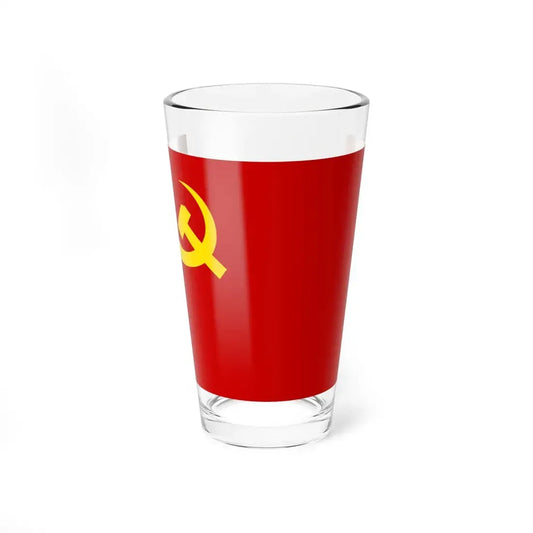 Flag of the PCP-CBMR (Peru) Pint Glass 16oz 16oz - Go Mug Yourself