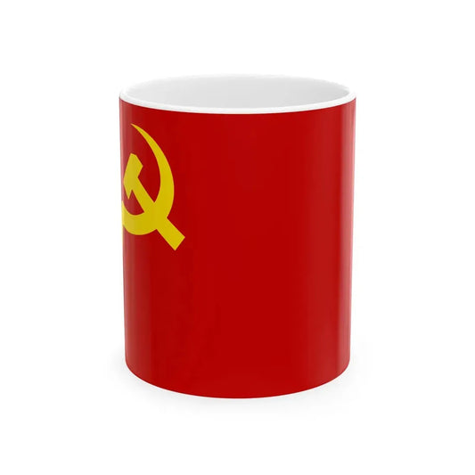 Flag of the PCP-CBMR (Peru) White Coffee Mug 11oz - Go Mug Yourself