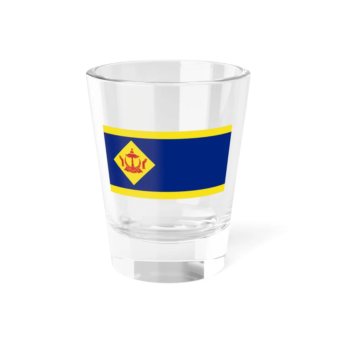 Flag of the Pengiran-Pengiran Kebanyakan (Brunei) Shot Glass 1.5oz 1.5oz - Go Mug Yourself