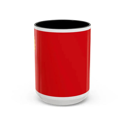 Flag of the People's Democratic Party of Afghanistan - Accent Coffee Mug 15oz Black - Go Mug Yourself