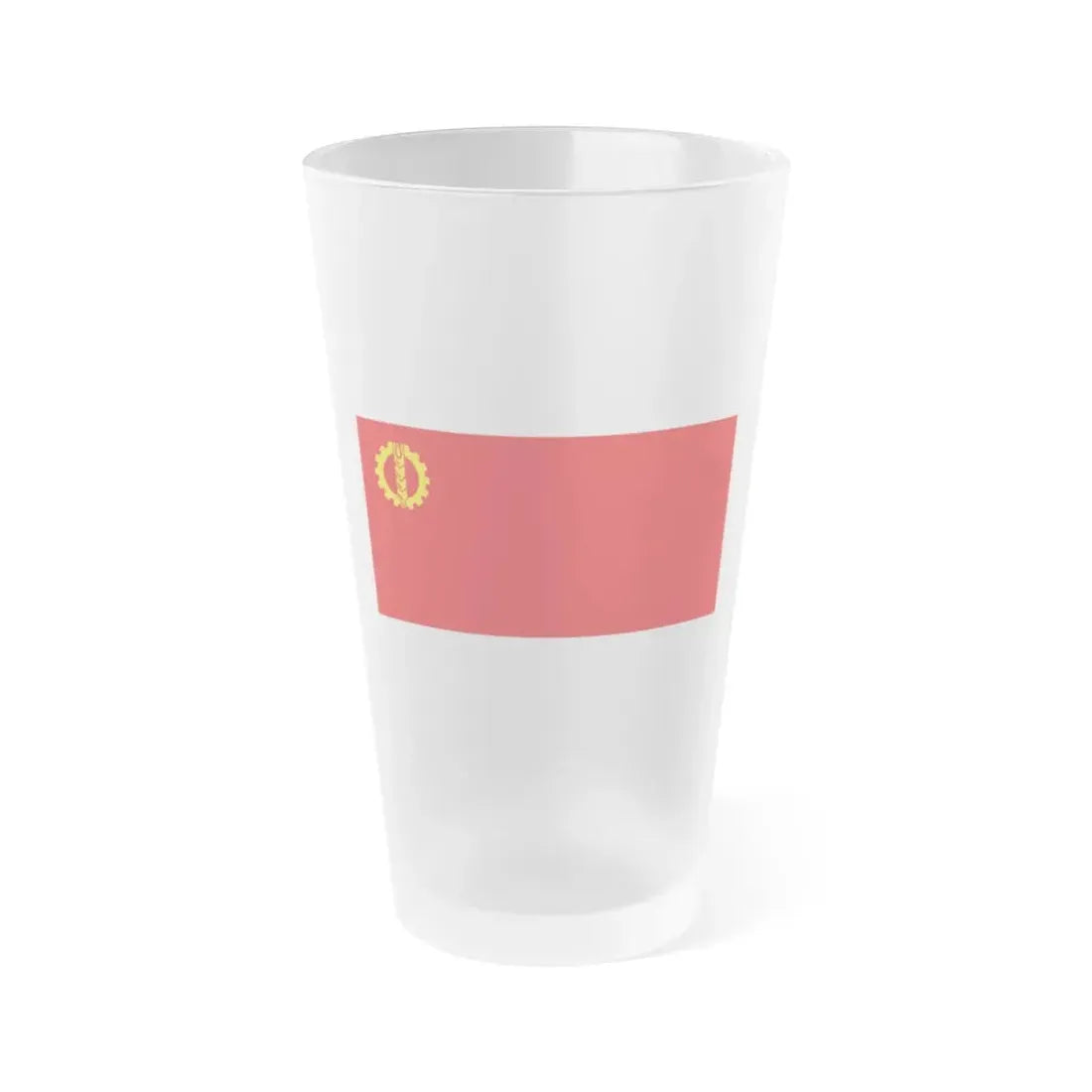 Flag of the People's Democratic Party of Afghanistan - Frosted Pint Glass 16oz 16oz Frosted - Go Mug Yourself