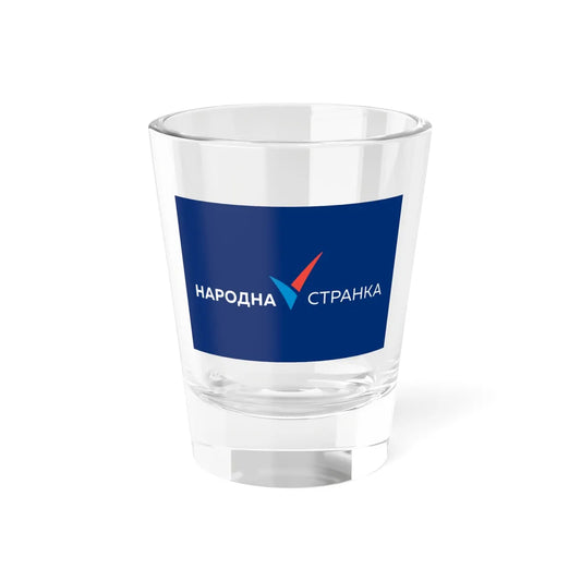Flag of the Peoples Party Serbia 2017 (Serbia) Shot Glass 1.5oz 1.5oz - Go Mug Yourself