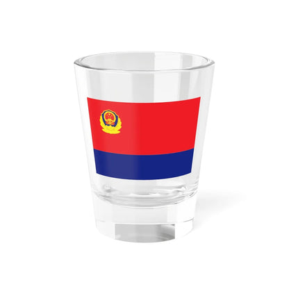 Flag of the Peoples Police of the Peoples Republic of China (China) (Coat of Arms) Shot Glass 1.5oz 1.5oz - Go Mug Yourself