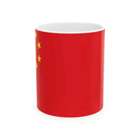Flag of the Peoples Republic of China 2-1 (China) White Coffee Mug 11oz - Go Mug Yourself