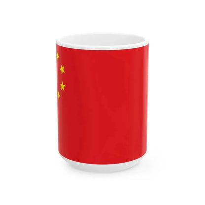 Flag of the Peoples Republic of China 2-1 (China) White Coffee Mug 15oz - Go Mug Yourself