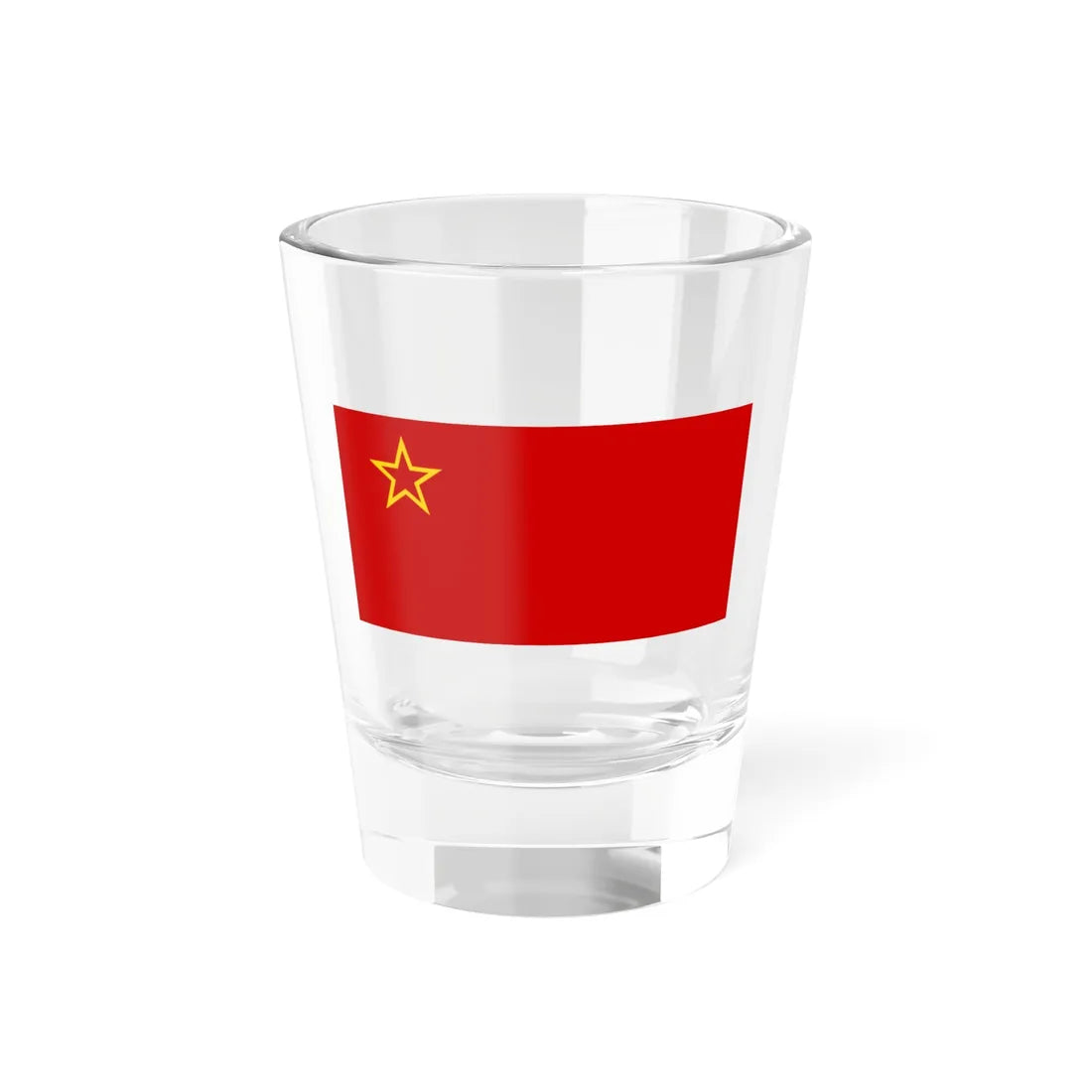 Flag of the Peoples Republic of Macedonia 1946-1963 (North Macedonia) Shot Glass 1.5oz 1.5oz - Go Mug Yourself