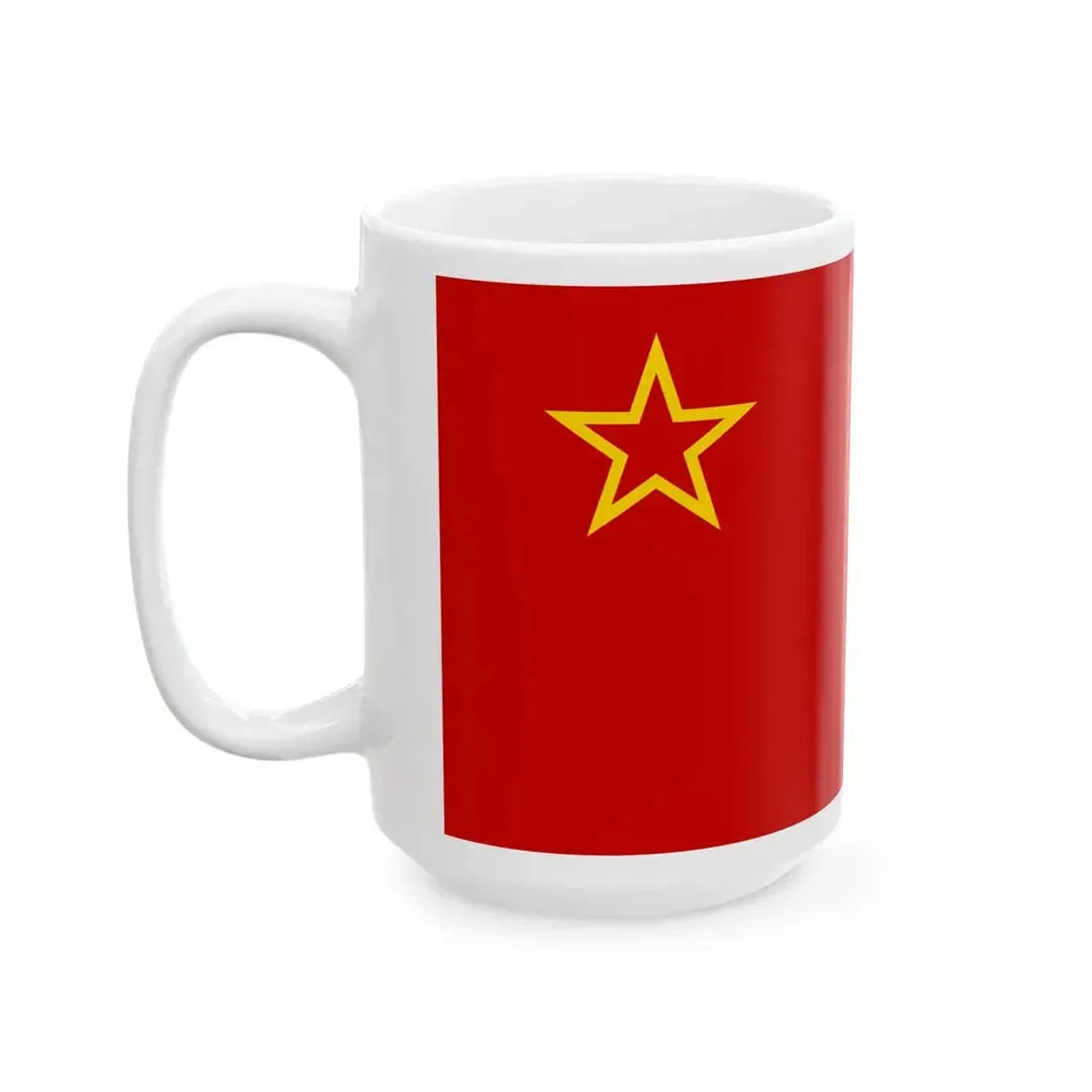 Flag of the Peoples Republic of Macedonia 1946-1963 (North Macedonia) White Coffee Mug - Go Mug Yourself