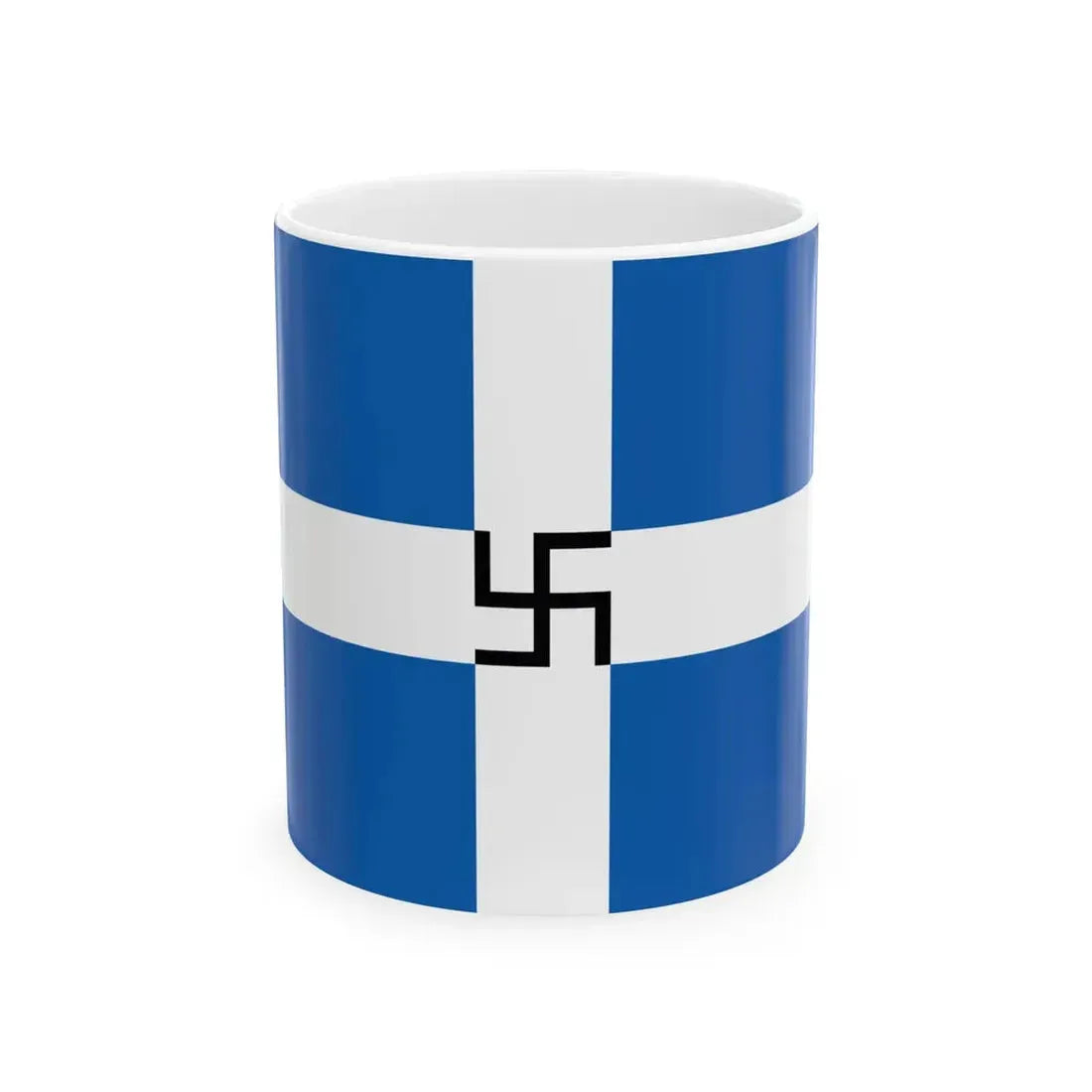 Flag of the Peoples Youth Organization of Corfu 1933 (Greece) White Coffee Mug 11oz - Go Mug Yourself
