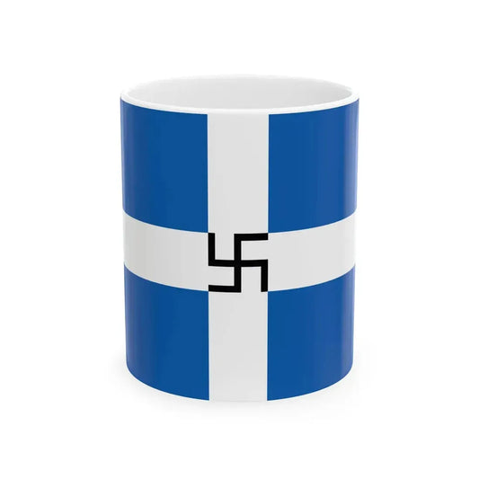 Flag of the Peoples Youth Organization of Corfu 1933 (Greece) White Coffee Mug 11oz - Go Mug Yourself