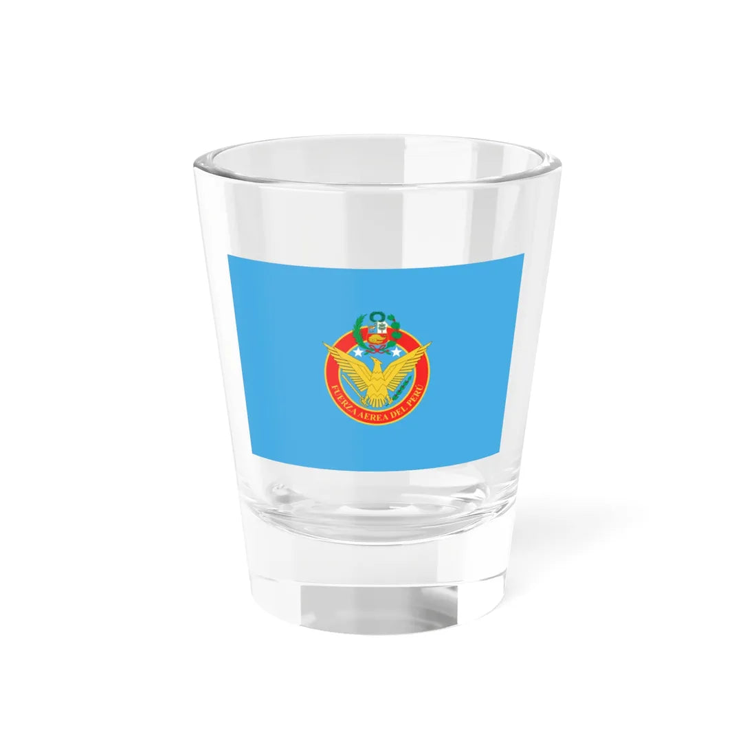 Flag of the Peruvian Air Force (Peru) Shot Glass 1.5oz 1.5oz - Go Mug Yourself