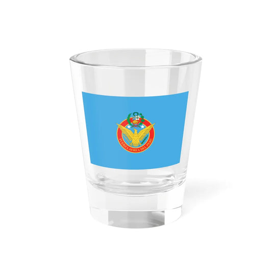Flag of the Peruvian Air Force (Peru) Shot Glass 1.5oz 1.5oz - Go Mug Yourself