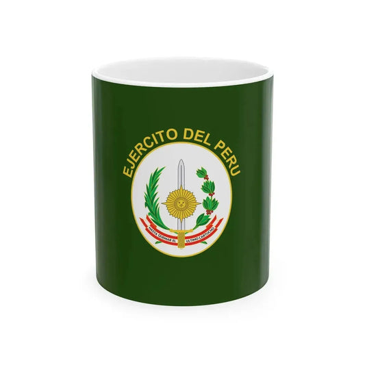 Flag of the Peruvian Army (Peru) White Coffee Mug 11oz - Go Mug Yourself