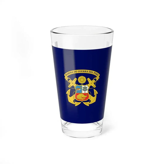 Flag of the Peruvian Navy (Peru) Pint Glass 16oz 16oz - Go Mug Yourself