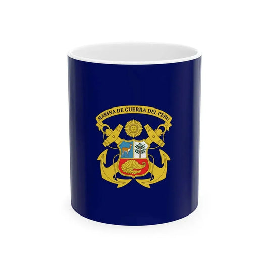 Flag of the Peruvian Navy (Peru) White Coffee Mug 11oz - Go Mug Yourself