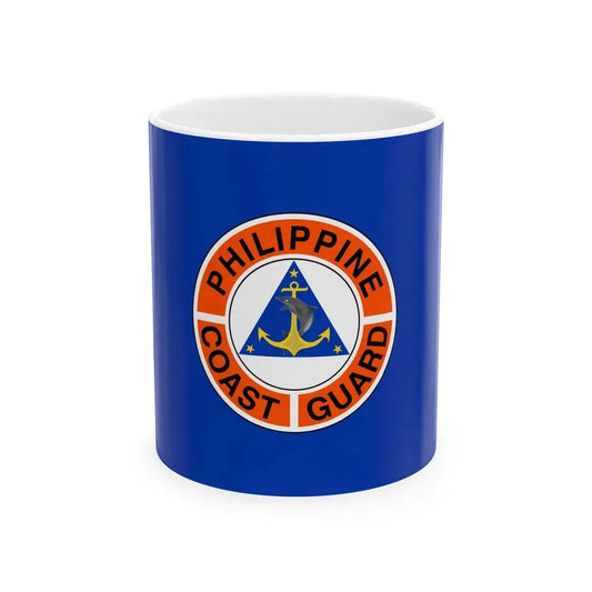 Flag of the Philippine Coast Guard PCG (Philippines) White Coffee Mug 11oz - Go Mug Yourself