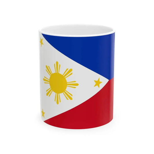 Flag of the Philippines 1-1 (Philippines) White Coffee Mug 11oz - Go Mug Yourself