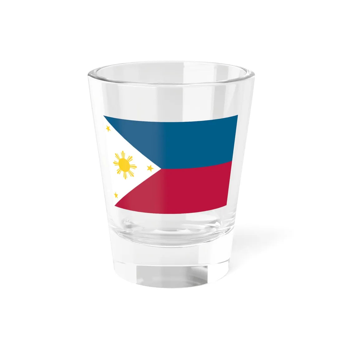 Flag of the Philippines 1985-1986 3-2 (Philippines) Shot Glass 1.5oz 1.5oz - Go Mug Yourself