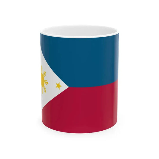 Flag of the Philippines 1985-1986 3-2 (Philippines) White Coffee Mug 11oz - Go Mug Yourself