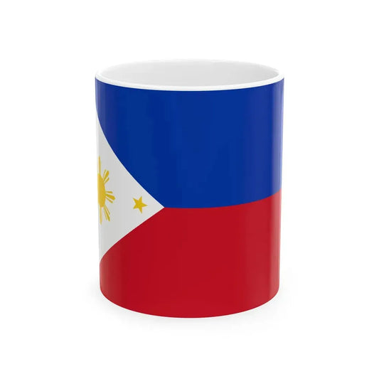 Flag of the Philippines 3-2 (Philippines) White Coffee Mug 11oz - Go Mug Yourself