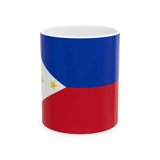 Flag of the Philippines as Paths (Philippines) White Coffee Mug 11oz - Go Mug Yourself