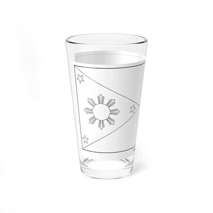 Flag of the Philippines colouring page (Philippines) Pint Glass 16oz - Go Mug Yourself