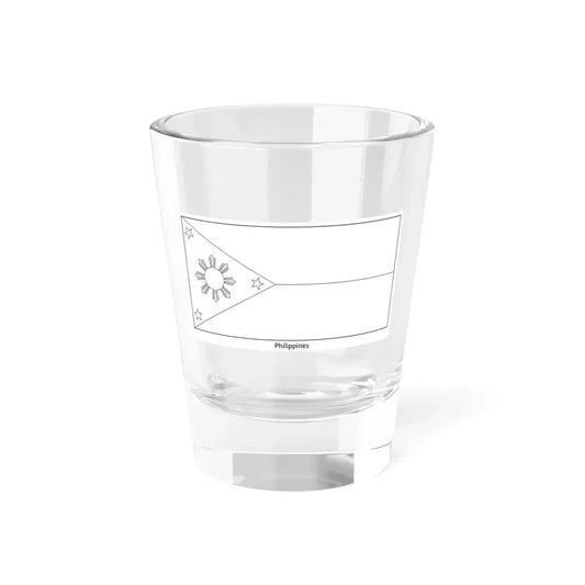 Flag of the Philippines colouring page (Philippines) Shot Glass 1.5oz 1.5oz - Go Mug Yourself
