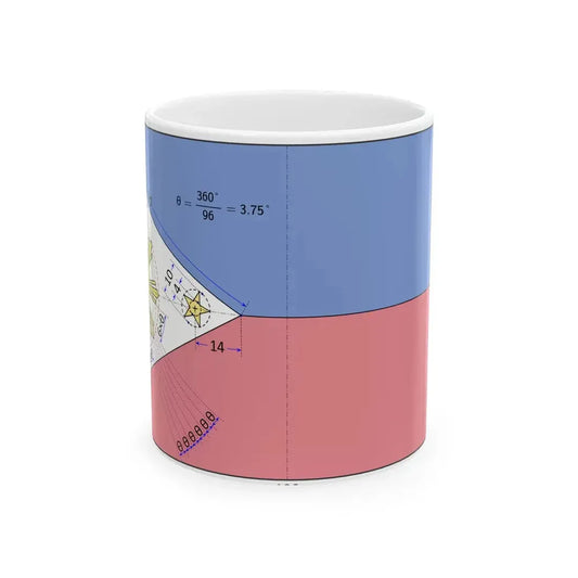 Flag of the Philippines construction sheet (Philippines) White Coffee Mug 11oz - Go Mug Yourself