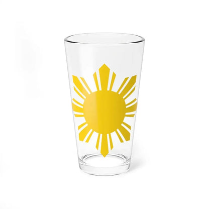 Flag of the Philippines - cropped sun (Philippines) Pint Glass 16oz 16oz - Go Mug Yourself