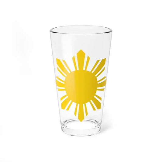 Flag of the Philippines - cropped sun (Philippines) Pint Glass 16oz 16oz - Go Mug Yourself