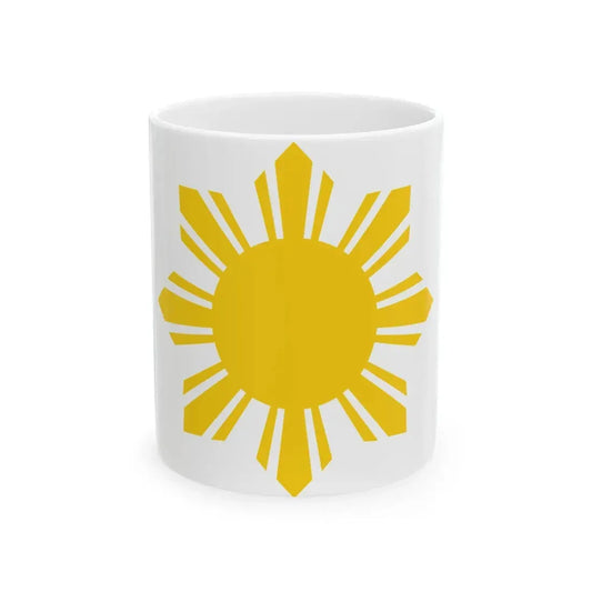 Flag of the Philippines - cropped sun (Philippines) White Coffee Mug 11oz - Go Mug Yourself