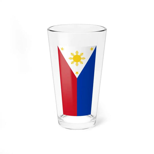 Flag of the Philippines inv vertical display (Philippines) Pint Glass 16oz 16oz - Go Mug Yourself