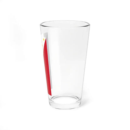Flag of the Philippines vertical display (Philippines) Pint Glass 16oz - Go Mug Yourself