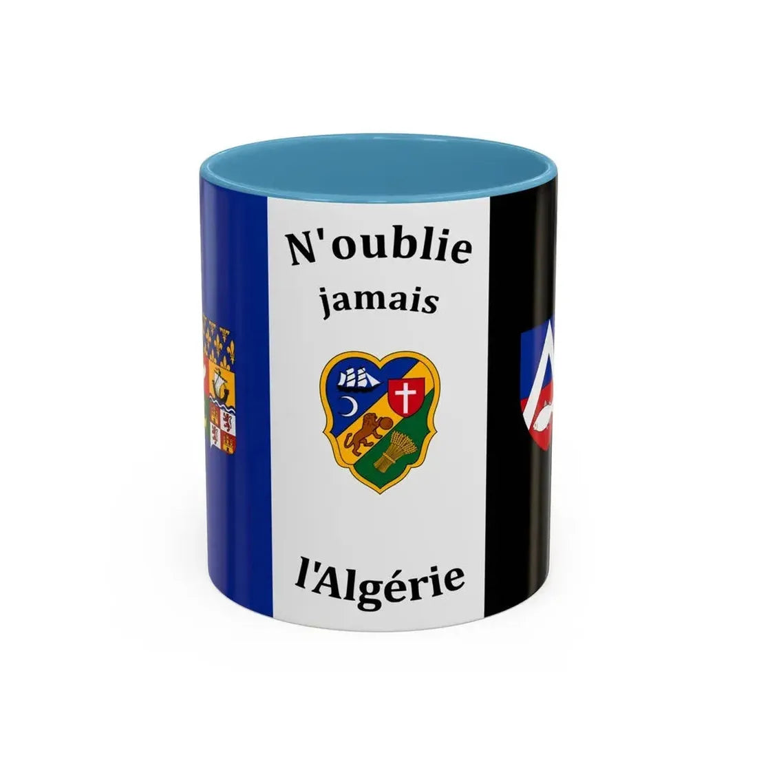 Flag of The Pied Noir - Accent Coffee Mug 11oz Light Blue - Go Mug Yourself