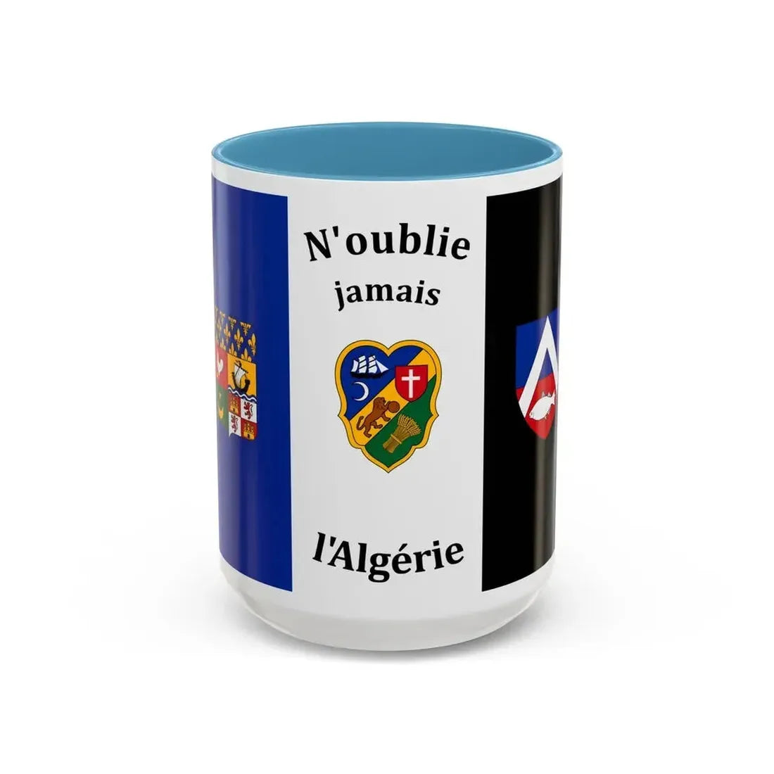 Flag of The Pied Noir - Accent Coffee Mug 15oz Light Blue - Go Mug Yourself
