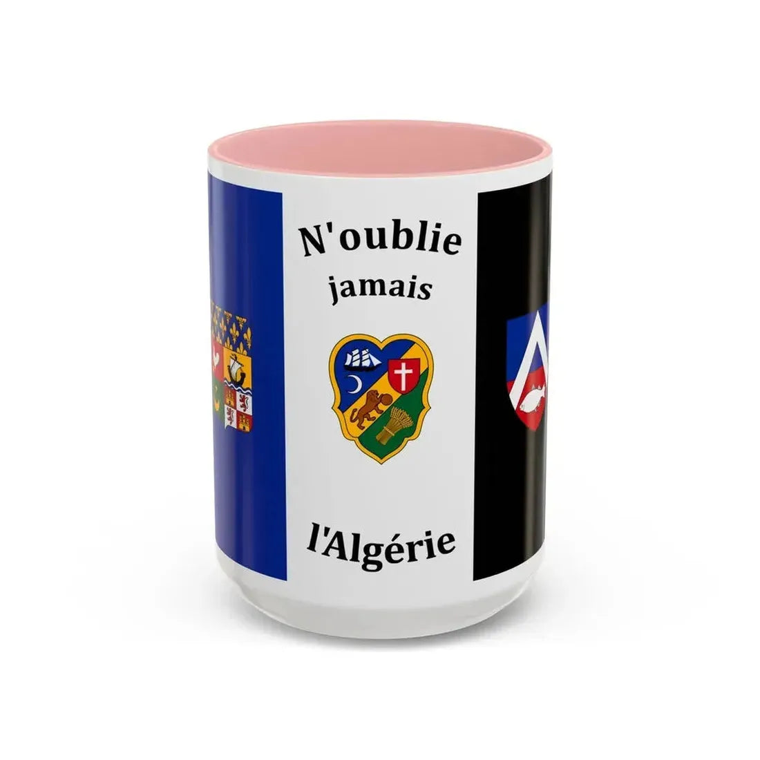 Flag of The Pied Noir - Accent Coffee Mug 15oz Pink - Go Mug Yourself