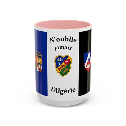 Flag of The Pied Noir - Accent Coffee Mug 15oz Pink - Go Mug Yourself
