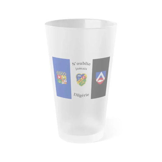 Flag of The Pied Noir - Frosted Pint Glass 16oz 16oz Frosted - Go Mug Yourself