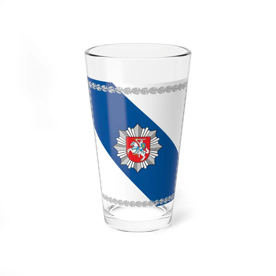 Flag of the Police of Lithuania (Lithuania) Pint Glass 16oz 16oz - Go Mug Yourself