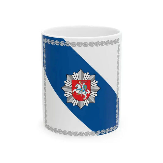 Flag of the Police of Lithuania (Lithuania) White Coffee Mug 11oz - Go Mug Yourself