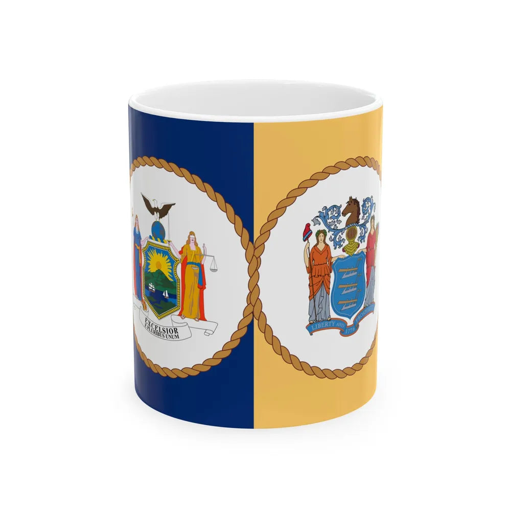 Flag of the Port Authority of New York and New Jersey (United States) White Coffee Mug 11oz - Go Mug Yourself