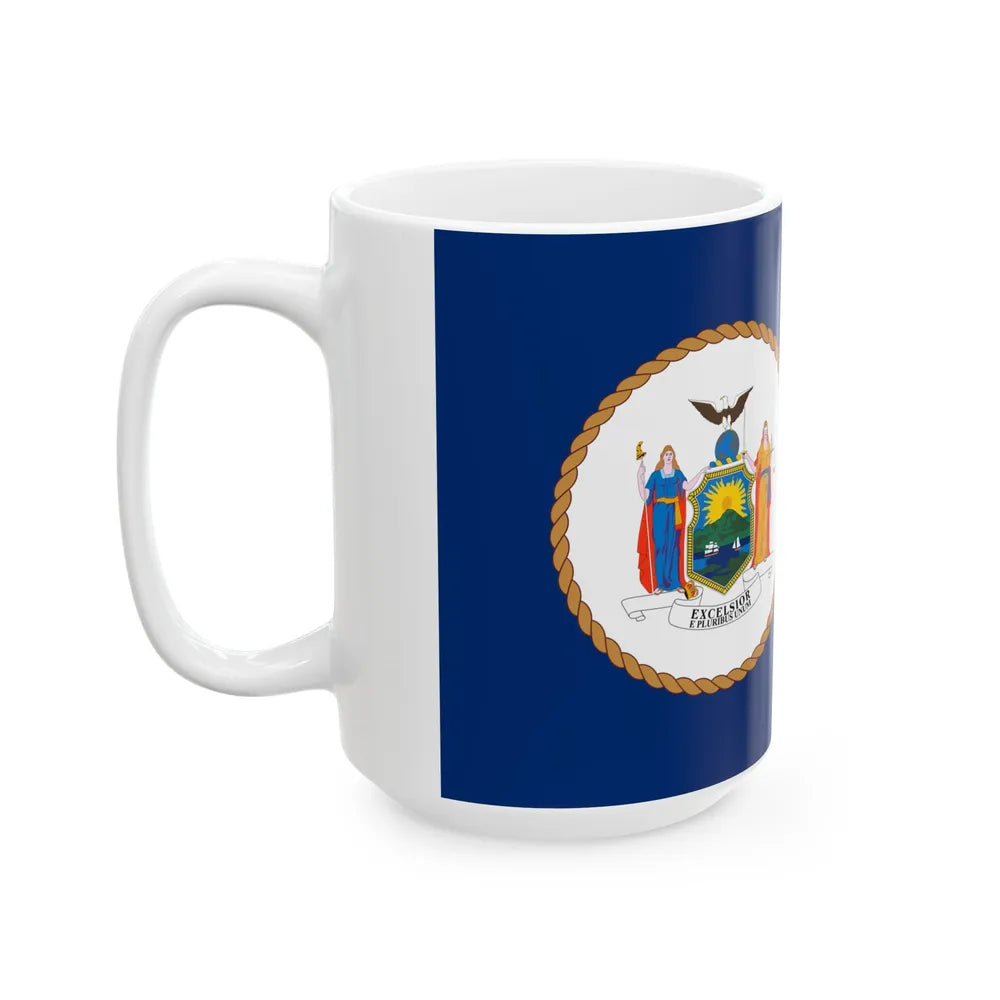 Flag of the Port Authority of New York and New Jersey (United States) White Coffee Mug - Go Mug Yourself